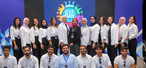 Group of people celebrating ieee day